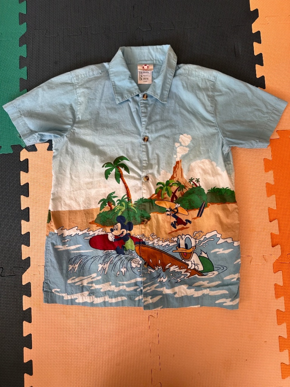 Vintage Disney Store Hawaiian Shirt Kids L